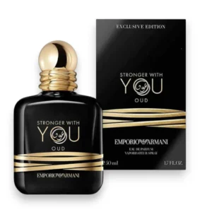 Perfume Stronger With You Oud EDP 50Ml con notas de oud, ámbar y cuero, intenso y elegante.