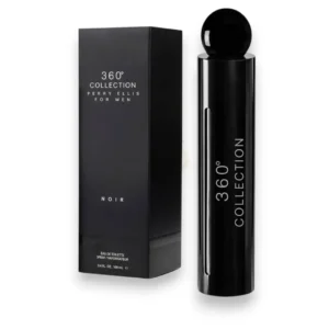 Botella elegante de 360° Collection Noir EDT, el aroma perfecto para resaltar el misterio masculino.
