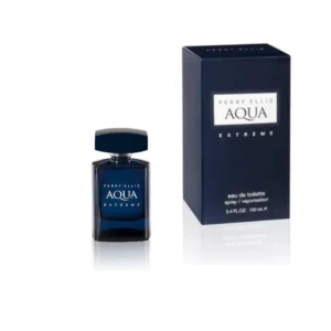 Frasco moderno de Aqua Extreme EDT, la esencia acuática perfecta para el hombre dinámico y elegante.