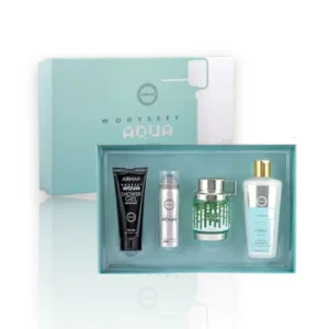 Presentación de lujo del Aqua Gift Set 4Pzs, el conjunto completo para una frescura inigualable.