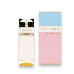 Candy Sugar Pop Prada, un perfume floral frutal con notas de manzana, melocotón y un toque de caramelo. Ideal para días radiantes
