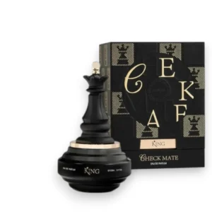 Checkmate King, fragancia masculina con notas cítricas, especiadas y cálida base de ámbar.