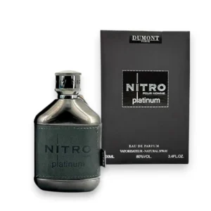 Dumont Paris Nitro Platinum, fragancia masculina fresca, aromática y cálida, símbolo de confianza.