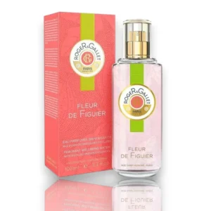 Frasco de la colonia Fleur de Figuier con su distintivo diseño elegante y reflejos luminosos.