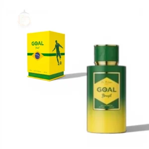 Frasco de perfume masculino con diseño deportivo y elegante con acabados metálicos y oscuros.