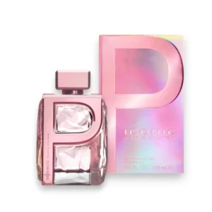 Perfume femenino con notas frutales, corazón floral y base cálida de vainilla.