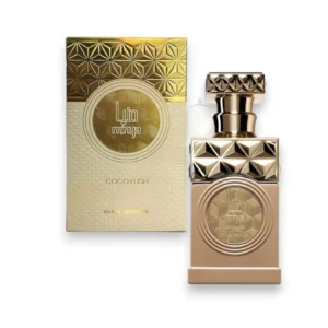 Minya Coco Lush, fragancia dulce y sofisticada con corazón gourmand de coco y base cálida.