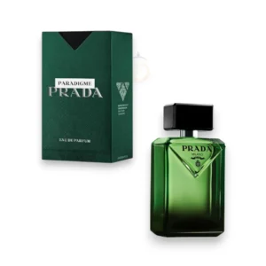 Paradigme Prada, un perfume con notas de iris, bergamota y almizcle que define el lujo moderno. Ideal para una frescura elegante a diario