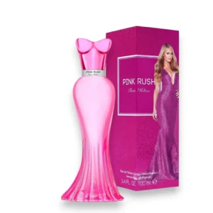 Perfume femenino con notas frutales, corazón floral y base cálida de vainilla.