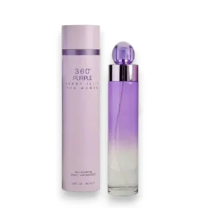 Perry Ellis 360° Purple 200Ml, fragancia femenina fresca, floral y cálida, símbolo de elegancia juvenil.