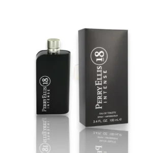 Botella moderna de Perry Ellis Intense 18 EDT Men, la máxima expresión de frescura y masculinidad.