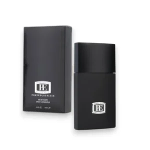 Elegante presentación de Portfolio Black EDT, el perfume ideal para el hombre que busca distinción.