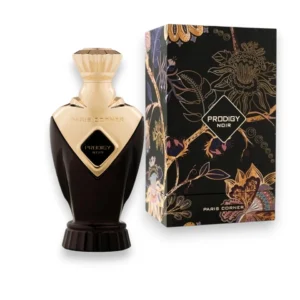 Prodigy Noir Paris Corner, fragancia enigmática y sofisticada con corazón floral-oriental y base intensa.