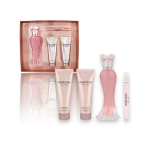 Perfume femenino con notas florales, corazón romántico y base cálida de almizcle.