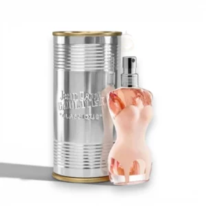 Icónico frasco con silueta de corsé femenino texturizado del clásico Clasique EDT.