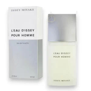 Elegante y minimalista botella de L´eau D´issey Pour Homme EDT que evoca frescura y pureza cristalina.