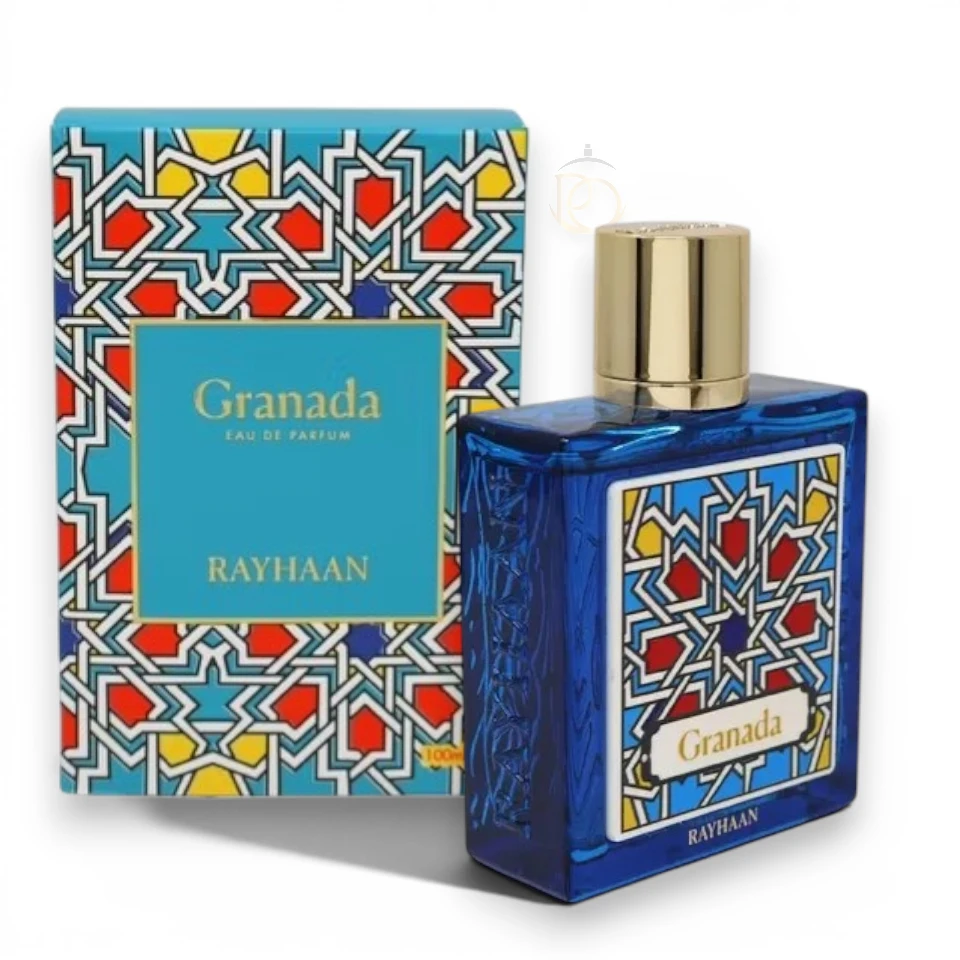 Perfume femenino con granada, flores y vainilla, elegante y versátil para todo momento.