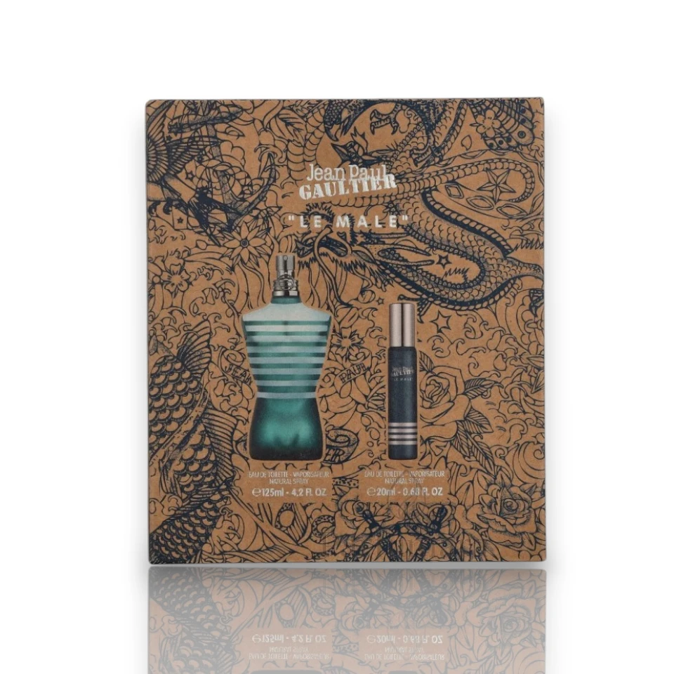 Set Le Male Jean Paul Gaultier EDT 2 Piezas 125ml + 20ml Hombre Original - Image 2