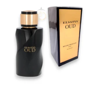 Perfume oriental con oud, ámbar y especias, elegante y sofisticado para momentos únicos.
