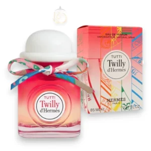 Twilly D´Hermes Tutti, fragancia cítrica y floral con frescura vibrante y fondo cálido elegante.