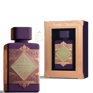 Amethyst Fusion EDP: perfume elegante con notas frutales, florales y cálidas.