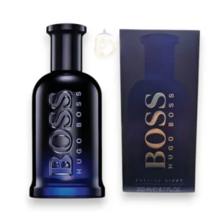 Perfume Boss Bottled Night EDT de Hugo Boss para hombre en elegante frasco azul medianoche
