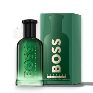 Frasco de Bottled Bold Citrus de vidrio brillante con su icónico diseño moderno y tapa metálica.