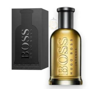 Perfume Bottled Intense Hugo Boss EDP con notas cítricas, especiadas y cálidas de madera y almizcle.