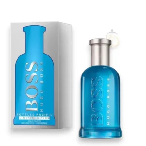 Perfume Bottled Pacific Limited Edition EDT de Hugo Boss para hombre en frasco azul turquesa