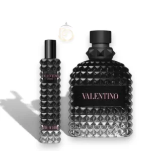 Perfume Estuche Uomo Born In Roma EDT 2Pzs con notas frescas, especiadas y cálidas de madera y almizcle.