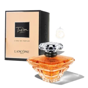 Tresor Lancome EDP, fragancia romántica y cálida con notas florales, frutales y base de vainilla.
