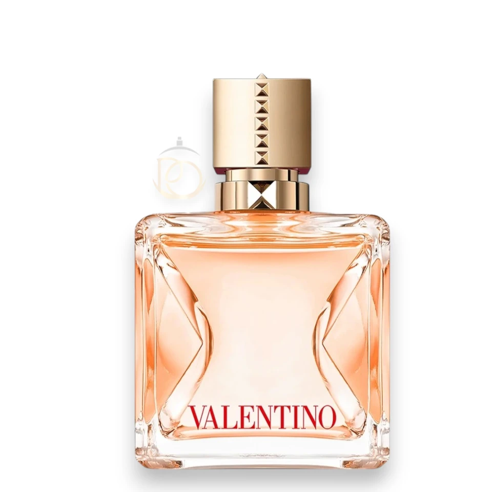 Perfume Voce Viva Intensa con notas cítricas, florales y cálidas de vainilla y musgo ambarino.
