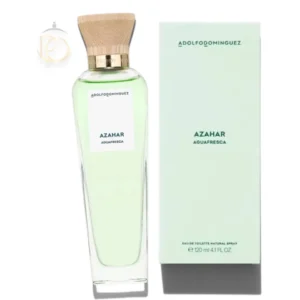 Frasco del perfume Azahar Aquafresca EDT entre flores de azahar y cítricos luminosos.