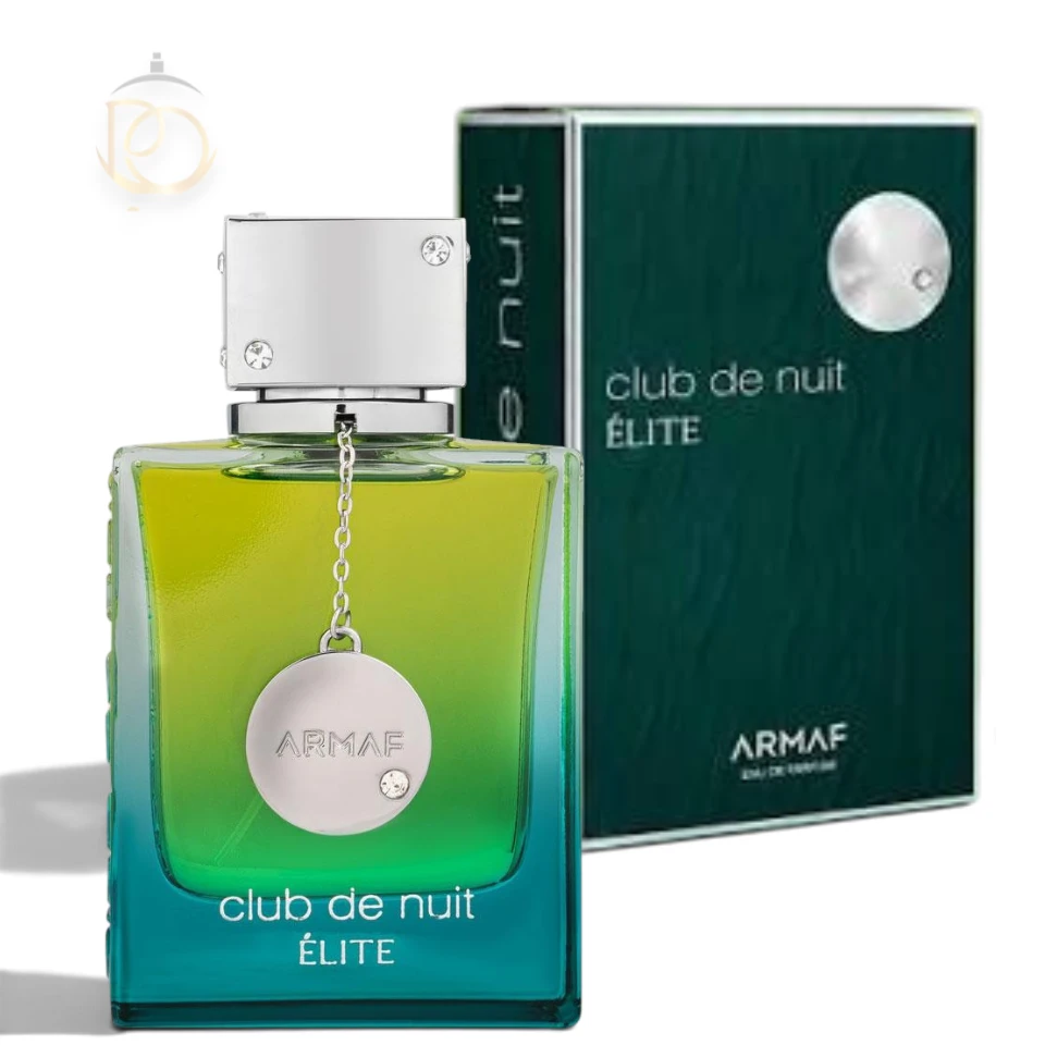 Perfume Club De Nuit Elite EDP en imponente frasco negro, símbolo de lujo, poder y seducción.