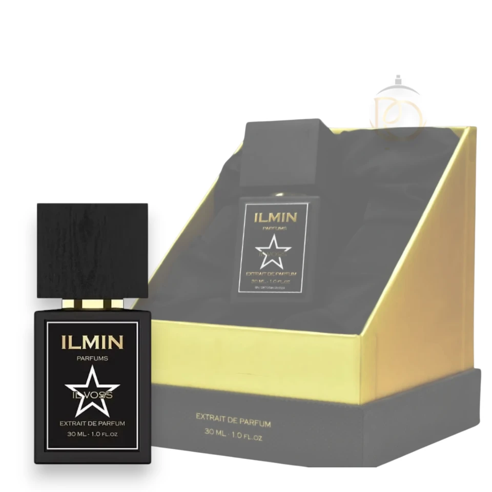 Perfume IL Voss ILMIN EXTRDP en elegante frasco de autor, símbolo de lujo, exclusividad y distinción.