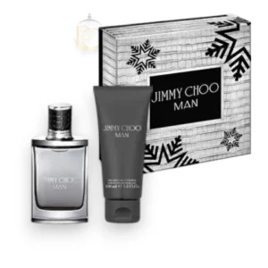 Set de regalo del perfume Jimmy Choo Man EDT 2Pzs con su elegante frasco y empaque exclusivo.