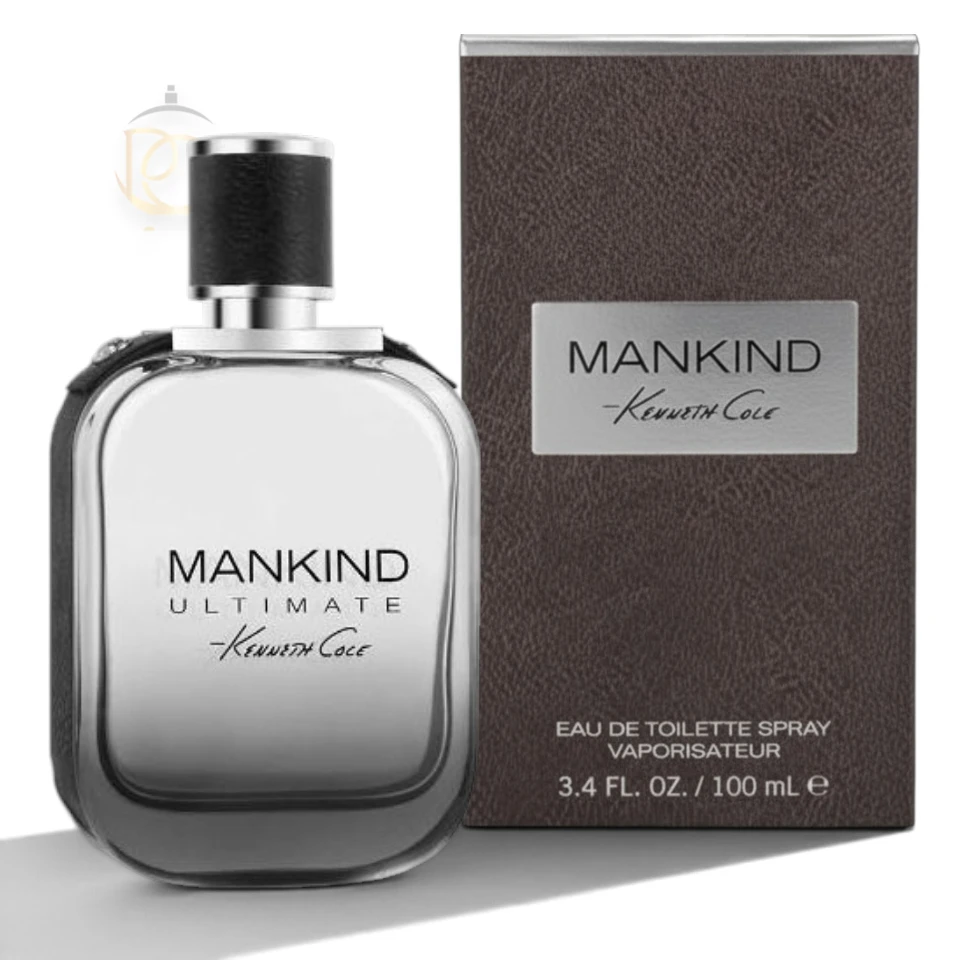 Perfume Mankind EDT en moderno frasco con detalles en cuero, símbolo de éxito, elegancia y carácter.