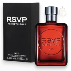 Perfume R.S.V.P. Kenneth Cole EDT en elegante frasco, símbolo de seducción y sofisticación urbana.