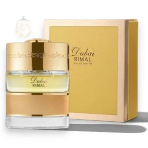Perfume elegante con salida cítrica, corazón floral y base cálida de oud y ámbar.