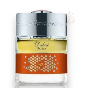 Perfume elegante con salida cítrica, corazón floral y base cálida de oud y ámbar.